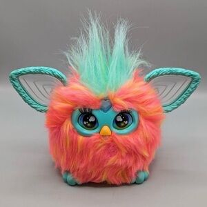 2023 Hasbro Coral Furby Plush Orange Interactive Toy Tested Working